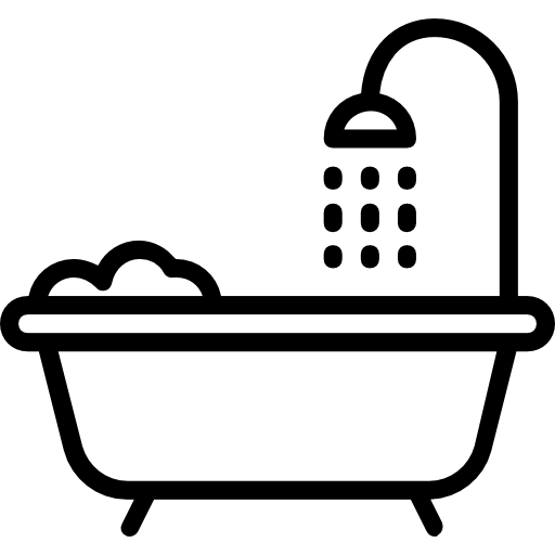 Ferienwohnung panorama - Badezimmer mit Dusche + WC symbol